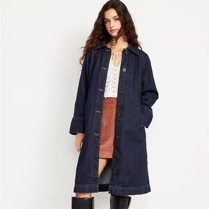 Old Navy Denim Trench Coat - XS Petite